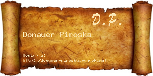 Donauer Piroska névjegykártya