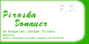 piroska donauer business card